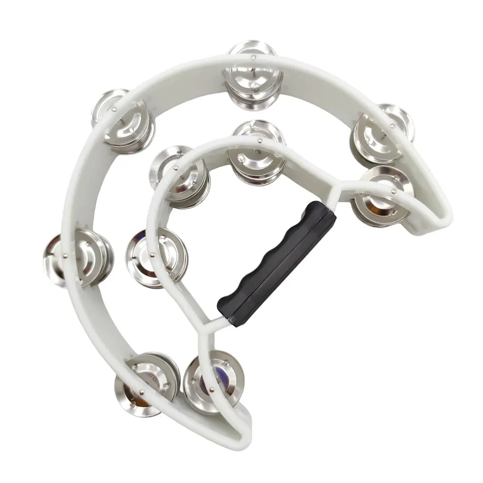 Pandero Musical Media Luna Hendrix Blanco 20x20 cm 4