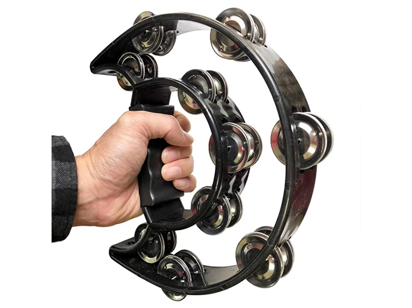 Pandero Musical Media Luna Hendrix Negro 20x20 cm 2