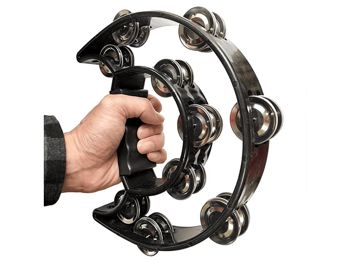 Pandero Musical Media Luna Hendrix Negro 20x20 cm 2