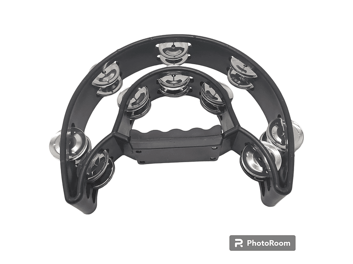 Pandero Musical Media Luna Hendrix Negro 20x20 cm 3