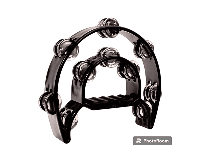 Pandero Musical Media Luna Hendrix Negro 20x20 cm 6