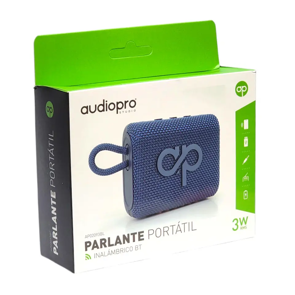 Parlante BT Audiopro 3w Inalámbrico AP02093 Azul 3