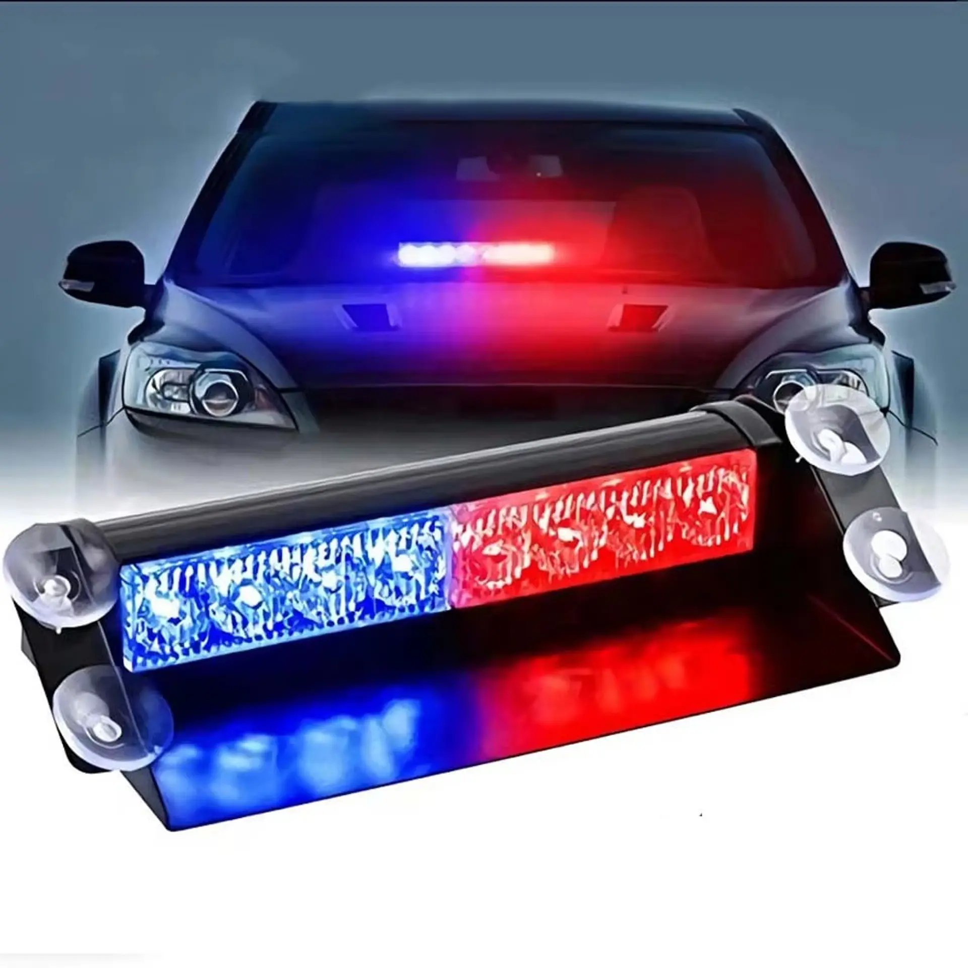 Baliza Led Estroboscópica Parabrisas Azul y Rojo 5