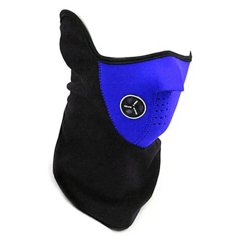 Máscara Moto o Bicicleta de Neopreno y Polar Azul