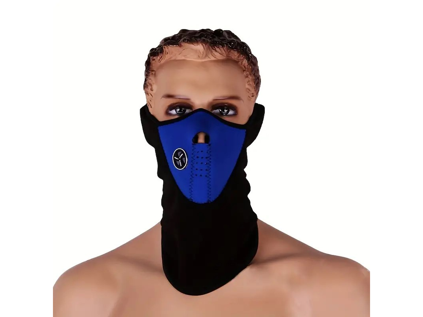 Máscara Moto o Bicicleta de Neopreno y Polar Azul 2