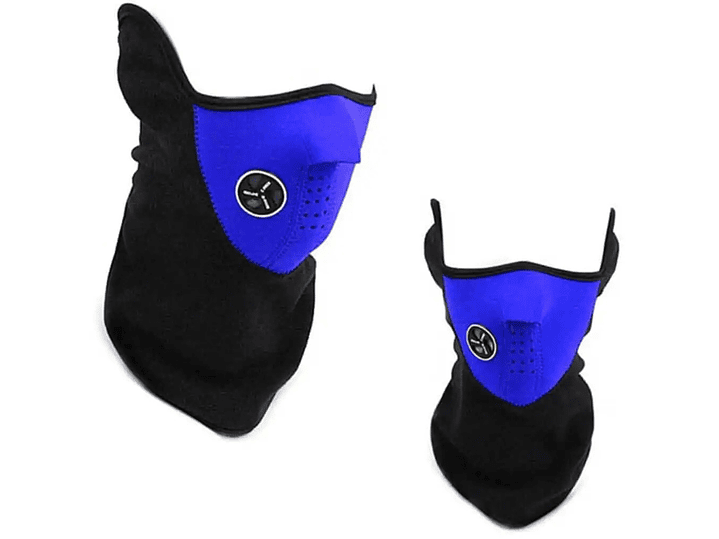 Máscara Moto o Bicicleta de Neopreno y Polar Azul 3