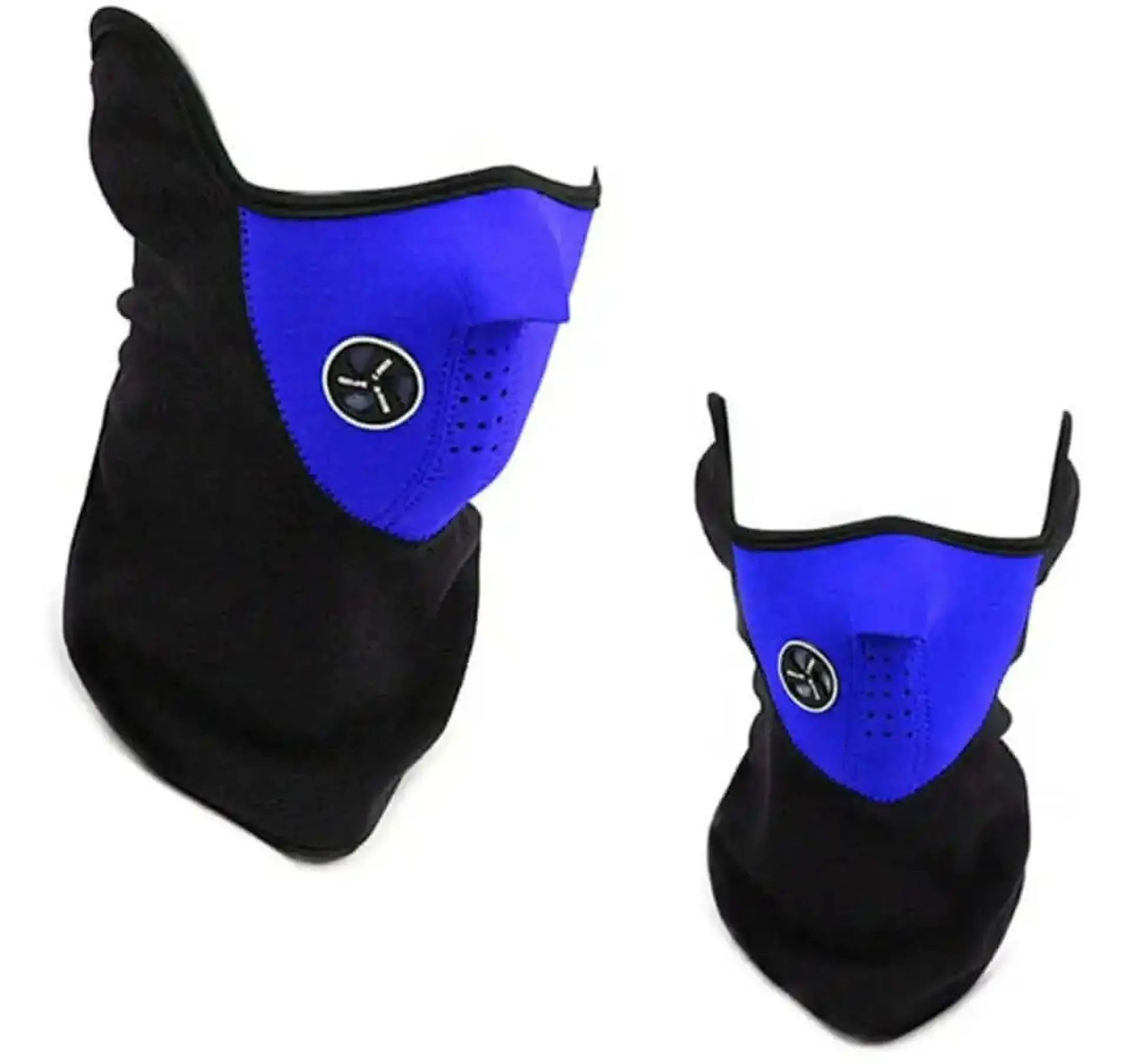 Máscara Moto o Bicicleta de Neopreno y Polar Azul 3