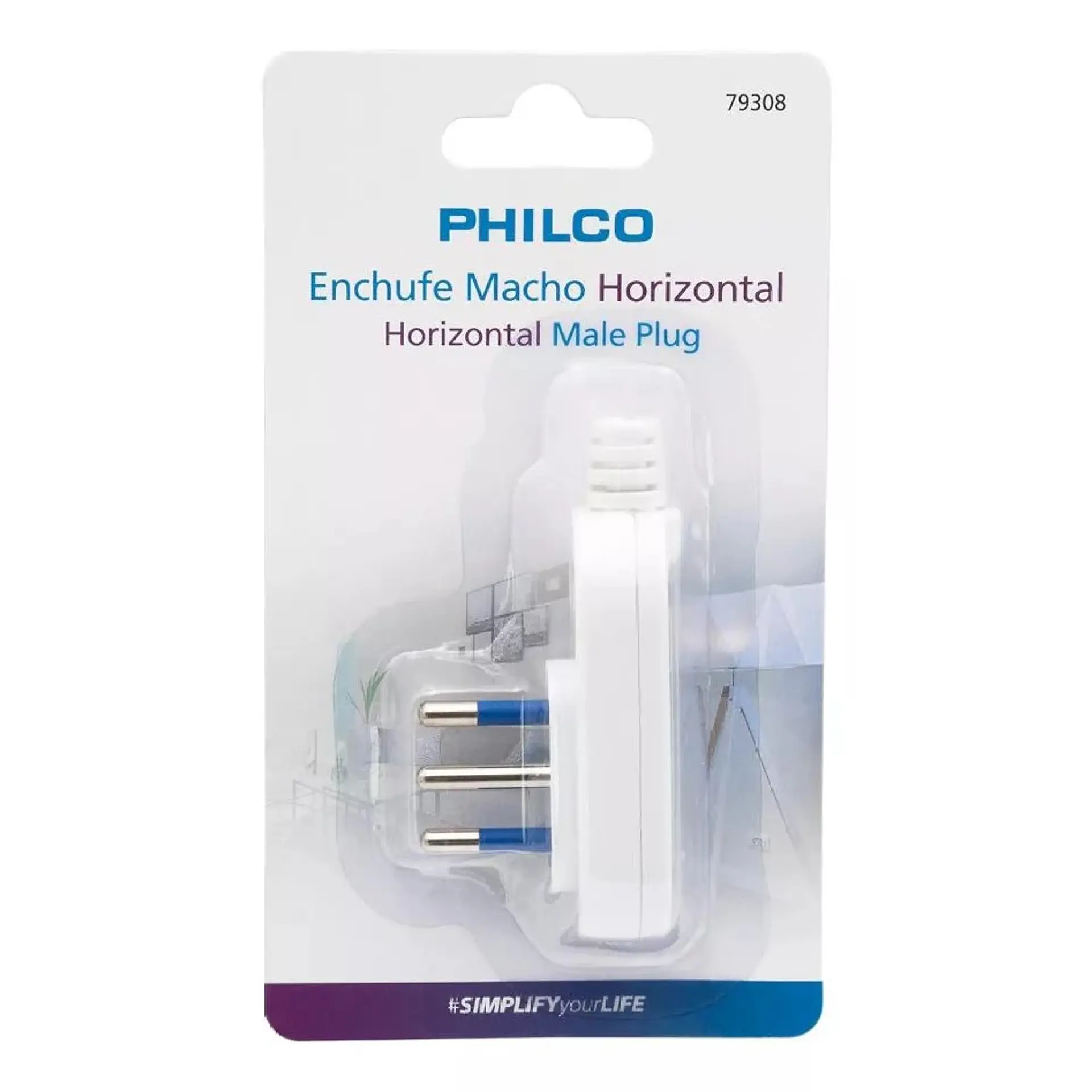 Enchufe Macho Horizontal Philco 2P+T Blanco 79308 4