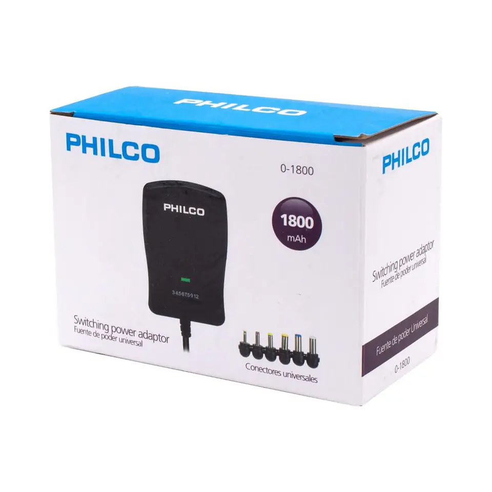 Eliminador Pilas 1800 Mah Philco 6 Conectores 3