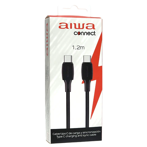 Cable Aiwa USB Tipo C a Tipo C 1.2m AWCS1CC4B