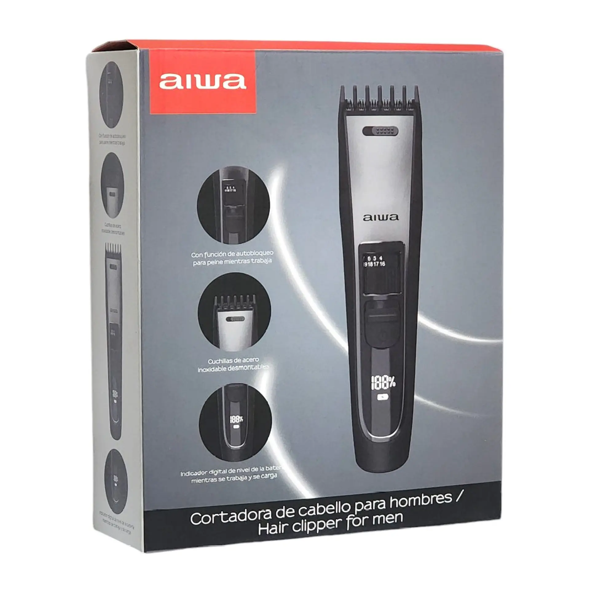 Maquina Cortadora De Pelo Aiwa Recargable AW-HCB906 4