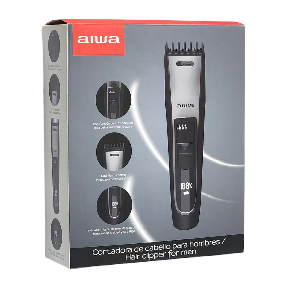 Maquina Cortadora De Pelo Aiwa Recargable AW-HCB906 4