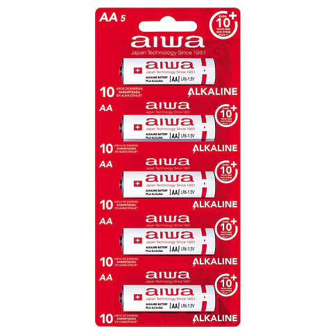 Pack 5 Pilas Alcalinas AA Aiwa LR6 Tira