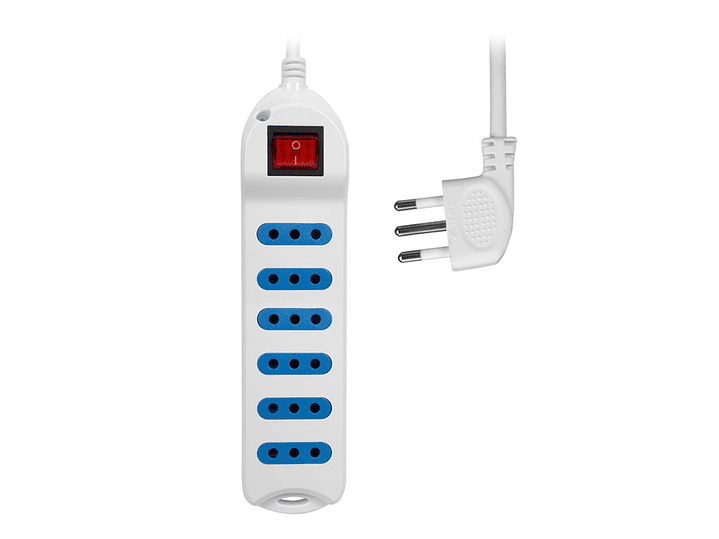 Alargador Eléctrico Philco XT30 5 Mts 6 Pos Blanco 1