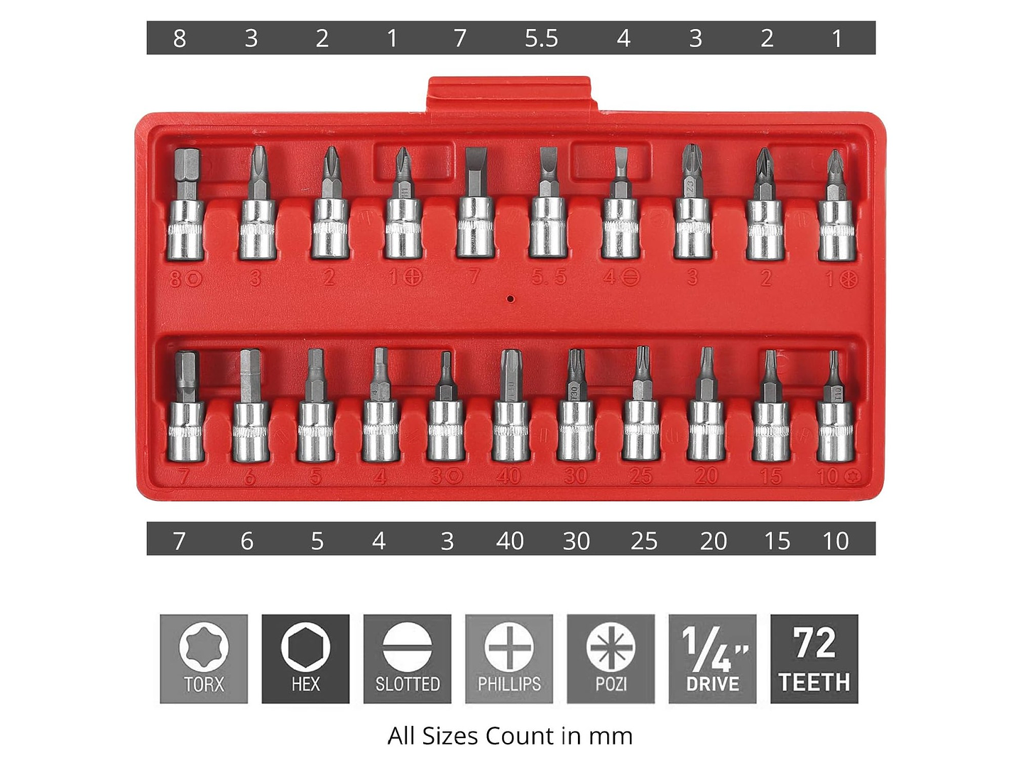 Set Juego Caja De Dados Chicharra 1/4 46 Piezas CR-V 2