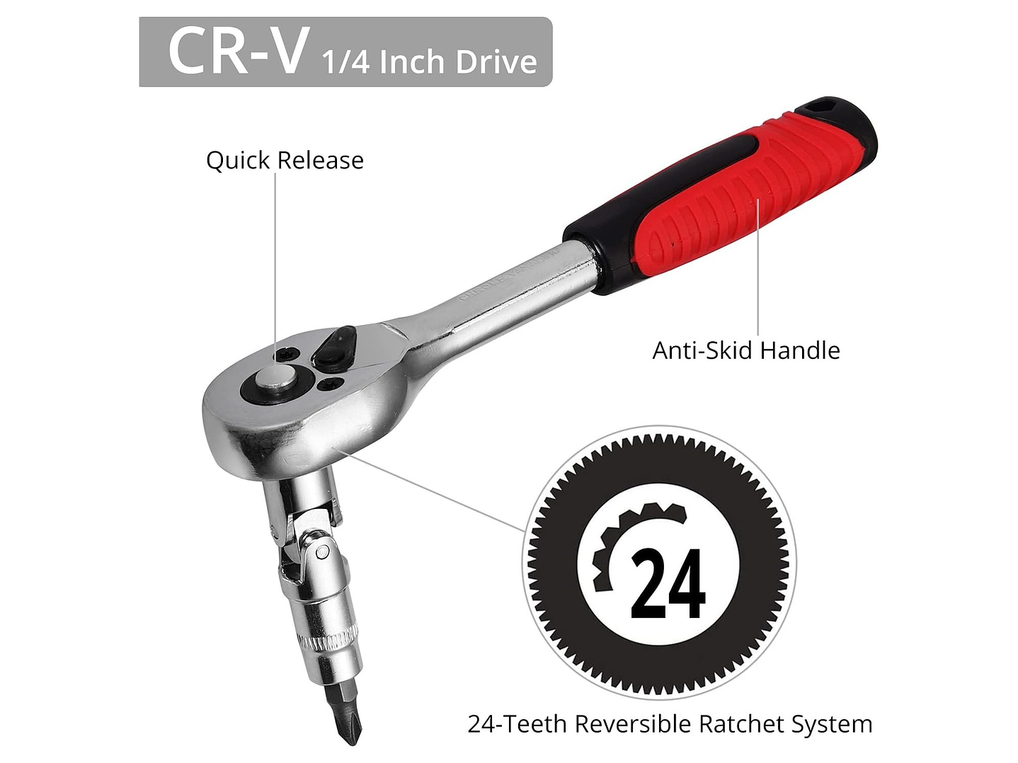 Set Juego Caja De Dados Chicharra 1/4 46 Piezas CR-V 4