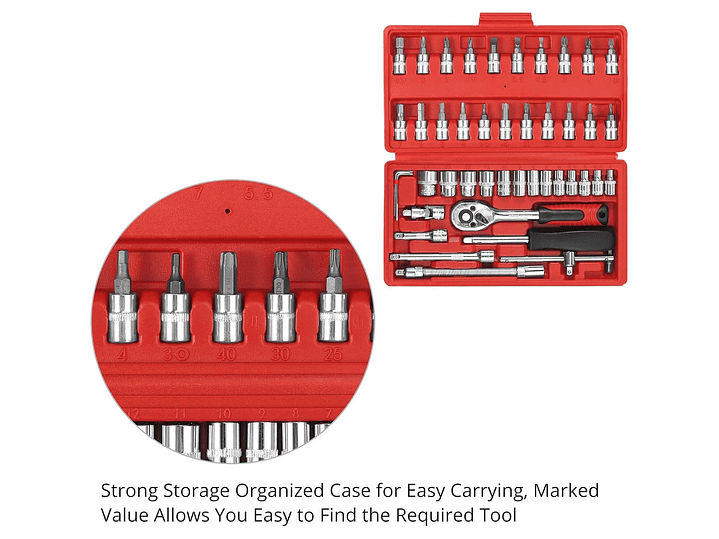 Set Juego Caja De Dados Chicharra 1/4 46 Piezas CR-V 5