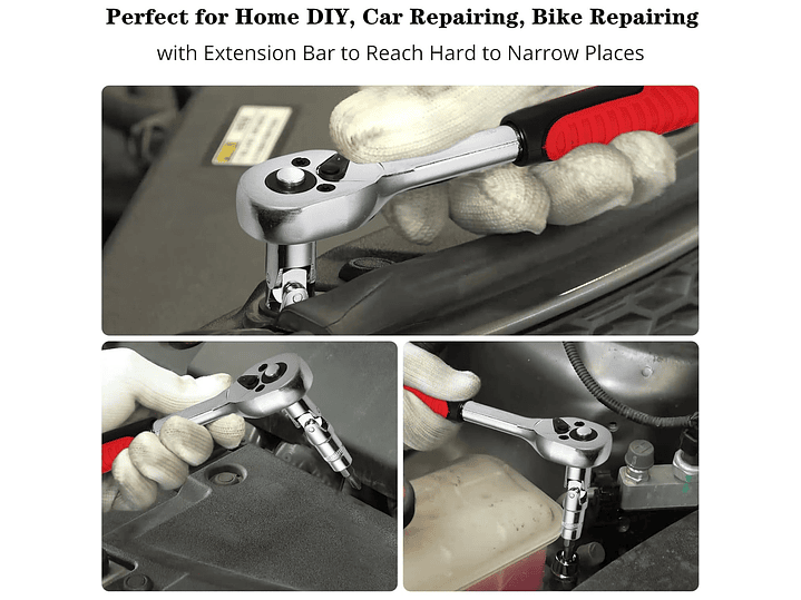 Set Juego Caja De Dados Chicharra 1/4 46 Piezas CR-V 6