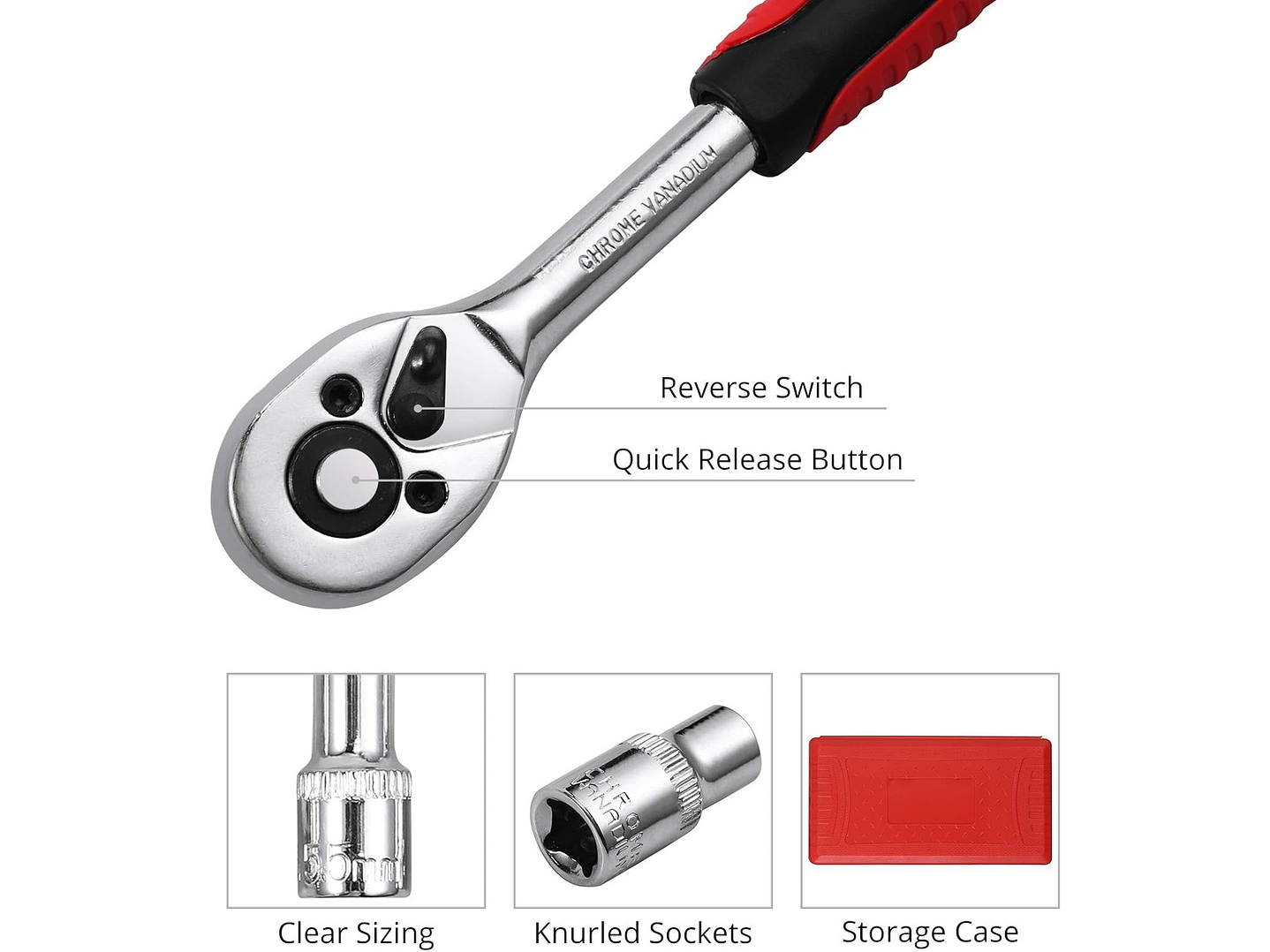 Set Juego Caja De Dados Chicharra 1/4 46 Piezas CR-V 7