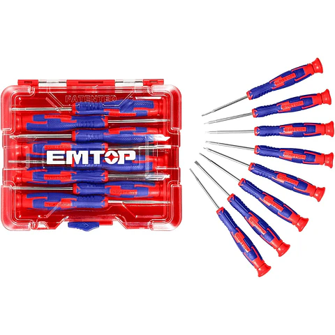 Pack 8 Destornillador Precisión Industrial ESSTP0802 EMTOP