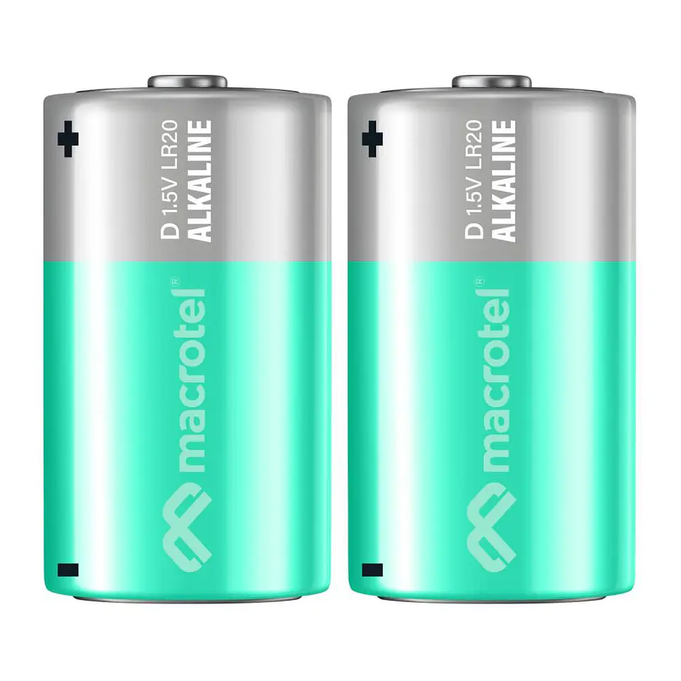 Pack 2 Pilas Alcalina D 1.5v Macrotel 2