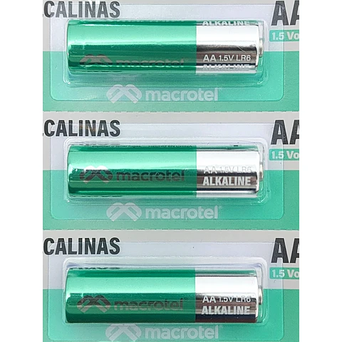 Pack 5 Pilas Alcalinas AA Prepicadas 1.5 Volt Macrotel