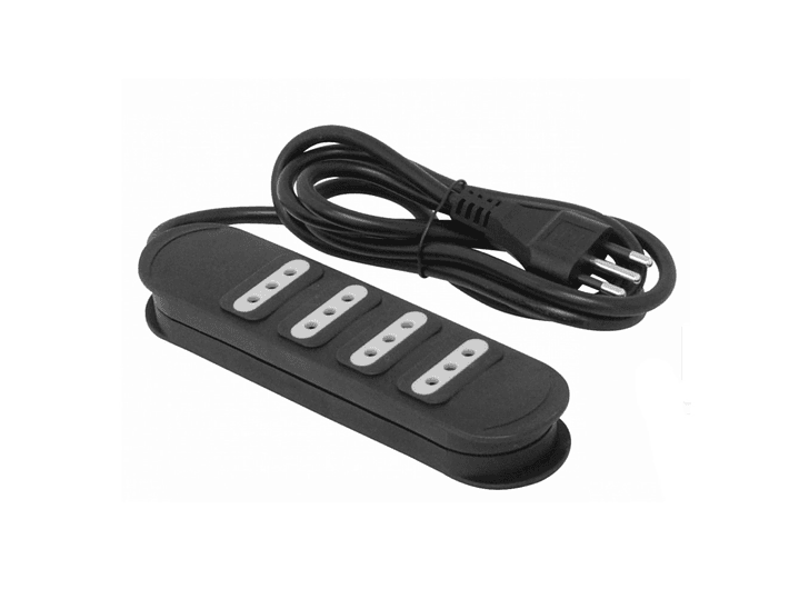 Alargador Eléctrico 4Pos 3mt ME204B Macrotel Negro 1