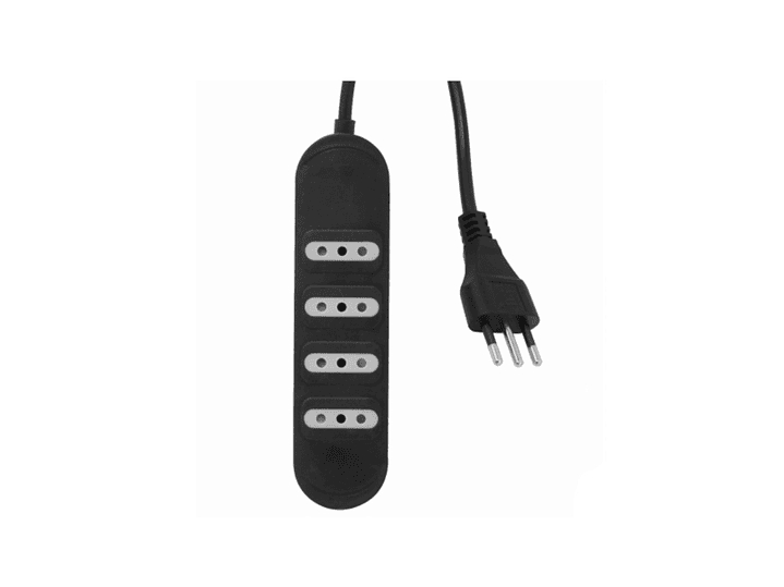 Alargador Eléctrico 4Pos 3mt ME204B Macrotel Negro 2