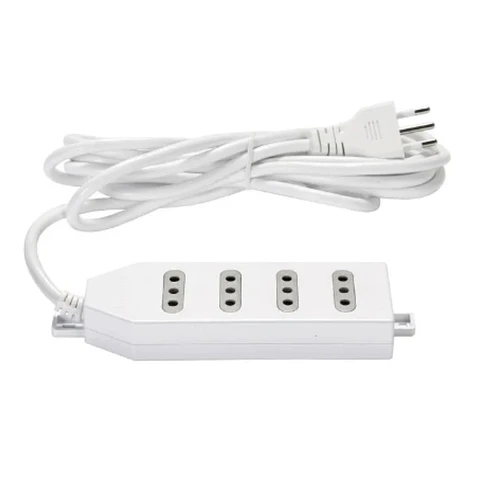 Alargador Zapatilla de 4 Pos 3mt ME204W Macrotel Blanco