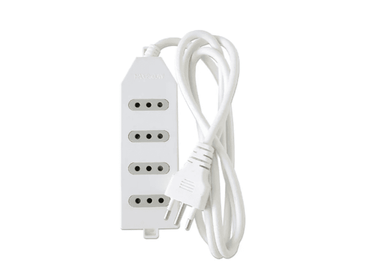 Alargador Zapatilla de 4 Pos 3mt ME204W Macrotel Blanco 2