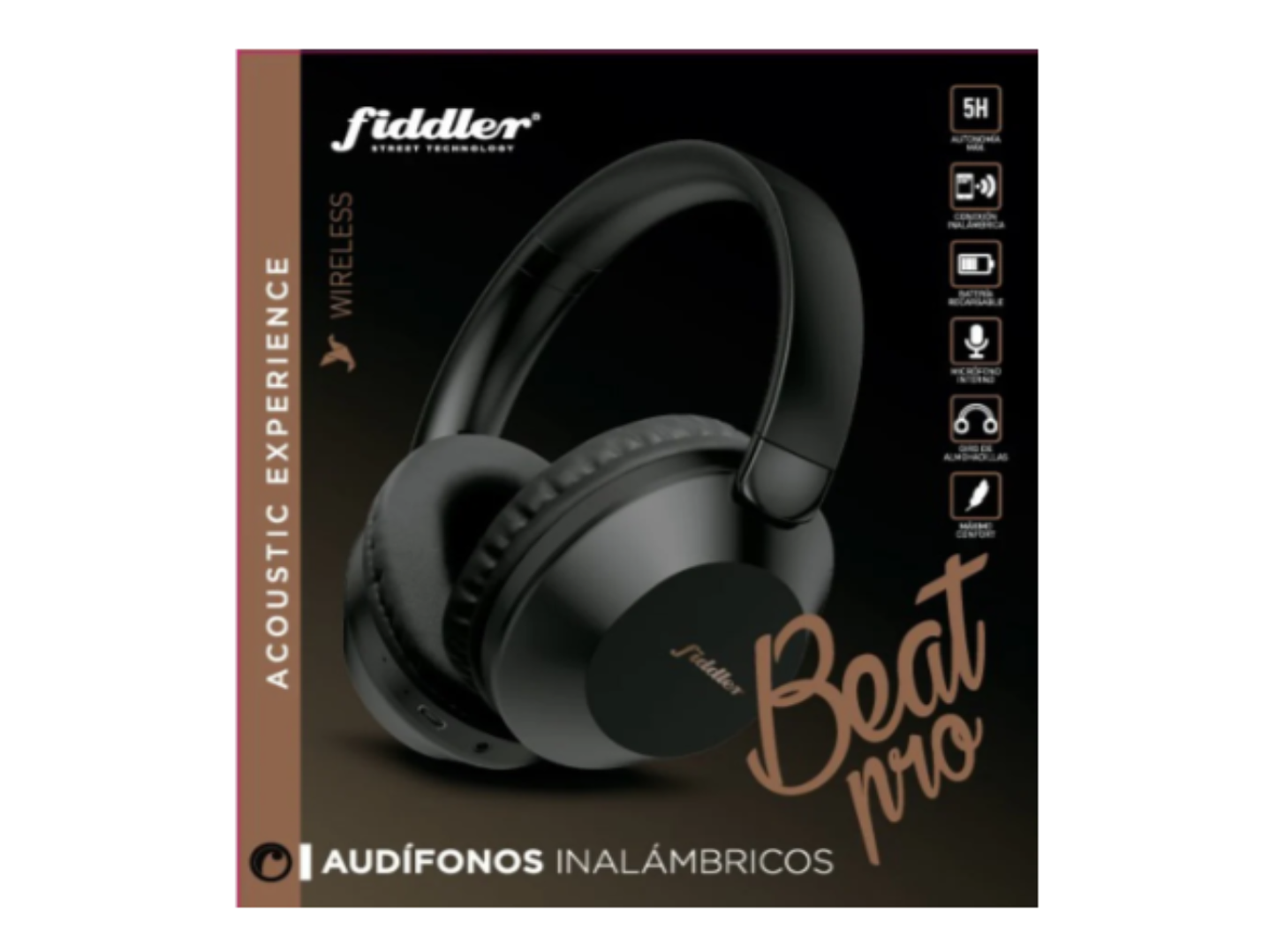 Audífono Inalámbrico Fiddler Beat Pro FDB68PRO Negro 3