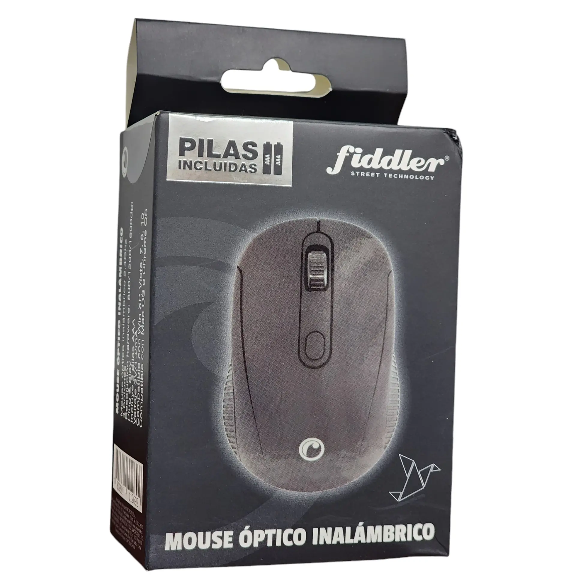 Mouse Óptico Inalámbrico Fiddler FD223B Negro 3