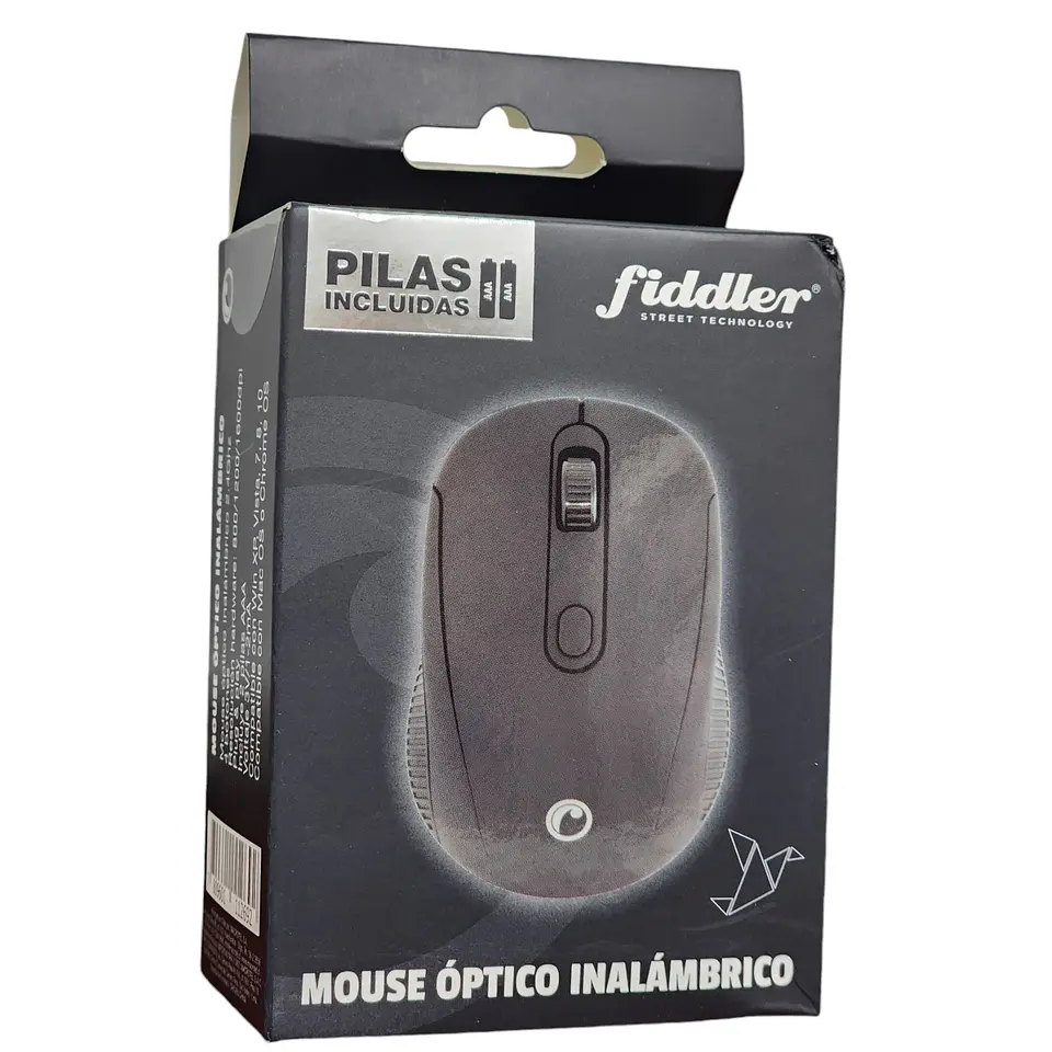 Mouse Óptico Inalámbrico Fiddler FD223B Negro 3