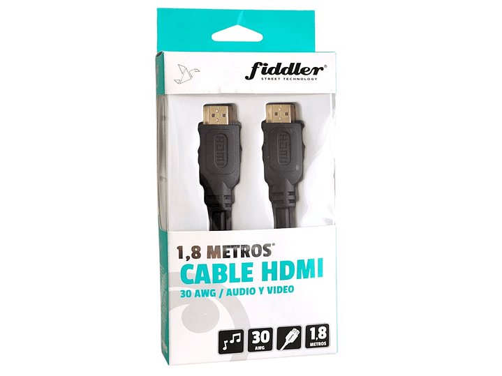Cable HDMI 30AWG 1.8mt Fiddler FD3300PRO 1