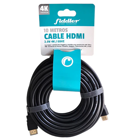 Cable HDMI 2.0v 4K/60Hz de 10 mt Fiddler
