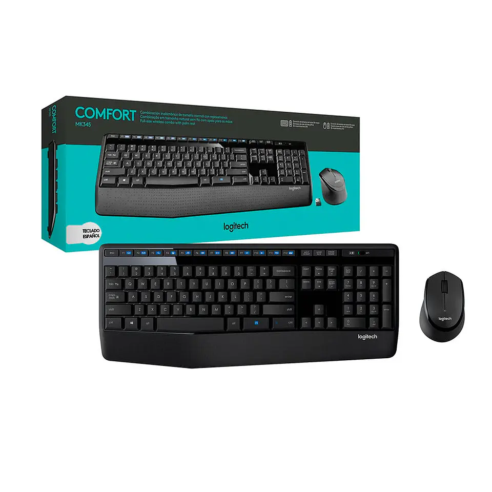 Kit Combo Teclado y Mouse Logitech Comfort MK345 Negro 2