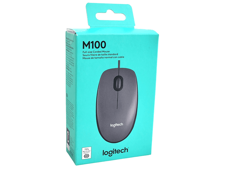 Mouse con Cable Logitech M100 Negro 5