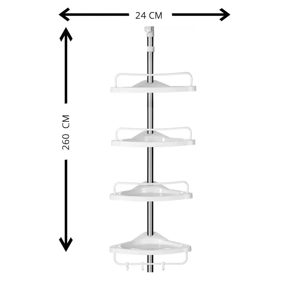 Organizador Esquinero Ducha Baño Multiuso 4 Niveles Ajustable 4