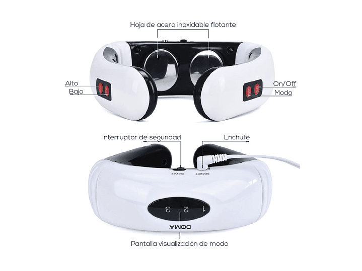 Masajeador Electroestimulador De Cuello Cervical DM0004 2
