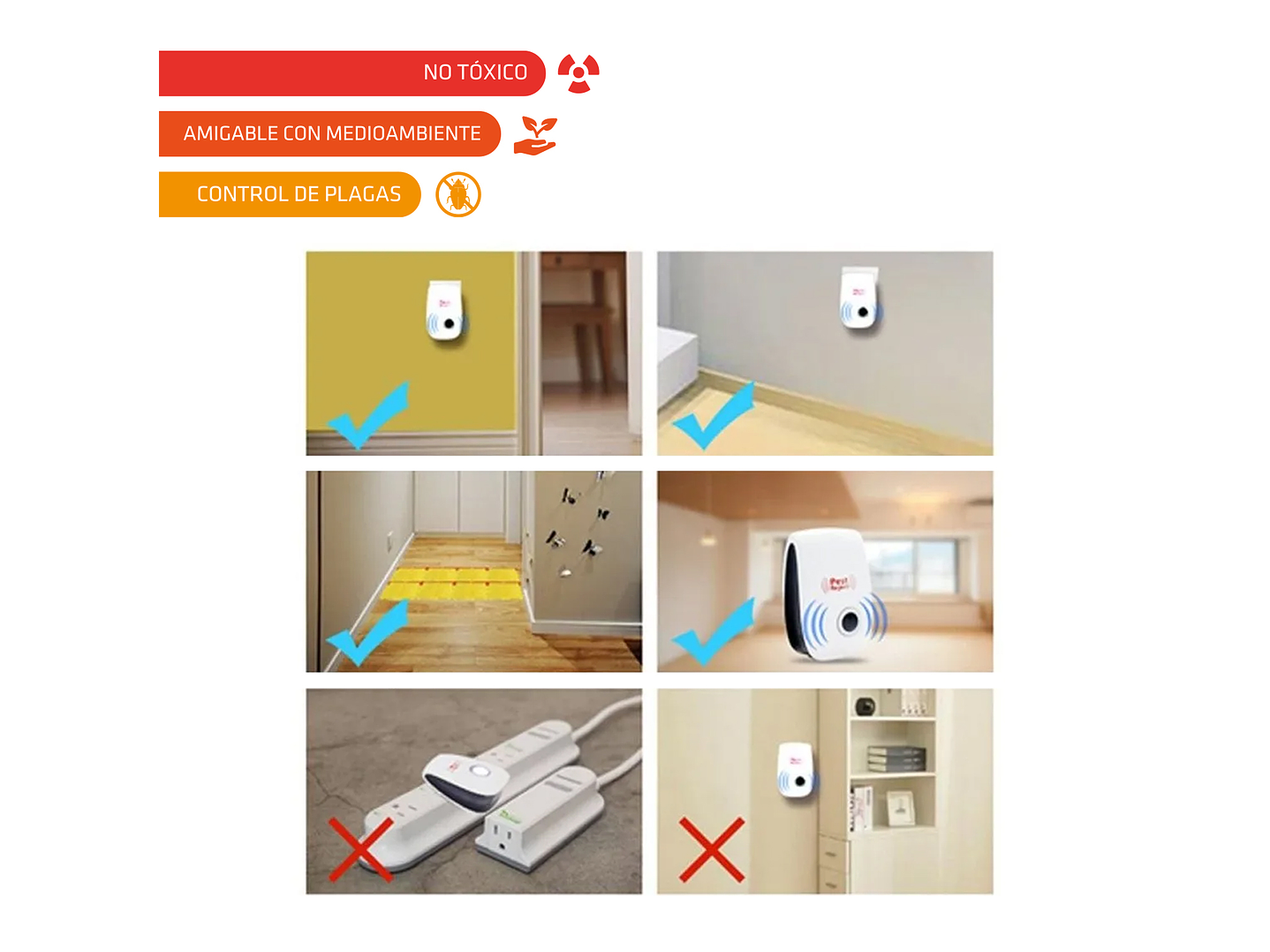 Repelente Ultrasónico de Plagas Dblue DBREM48 8