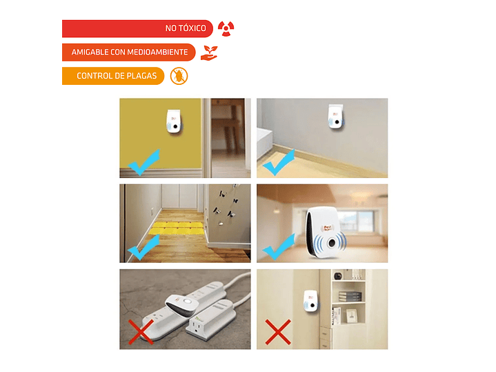 Repelente Ultrasónico de Plagas Dblue DBREM48 8