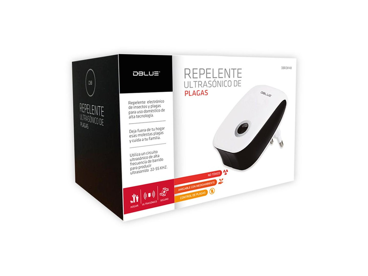 Repelente Ultrasónico de Plagas Dblue DBREM48 9
