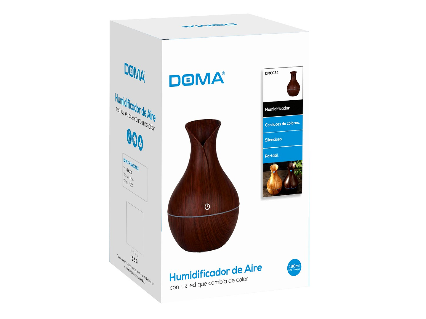 Humidificador 130 Ml Purificador De Aire Doma DM0034LBR 2