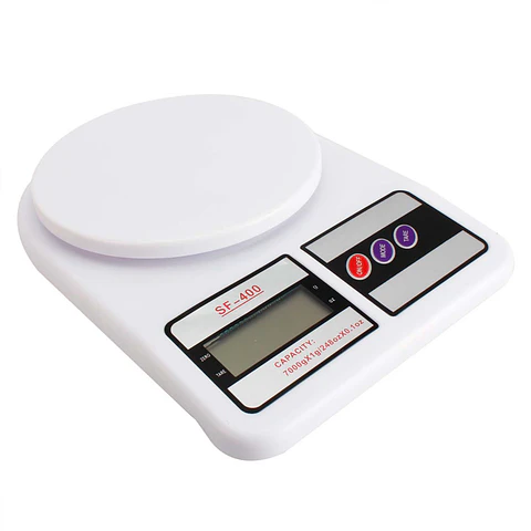 Balanza Pesa de Cocina Digital 7 Kilos Blanca