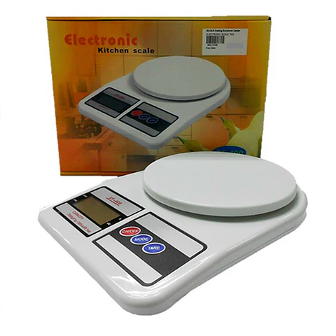 Balanza Pesa de Cocina Digital 7 Kilos Blanca