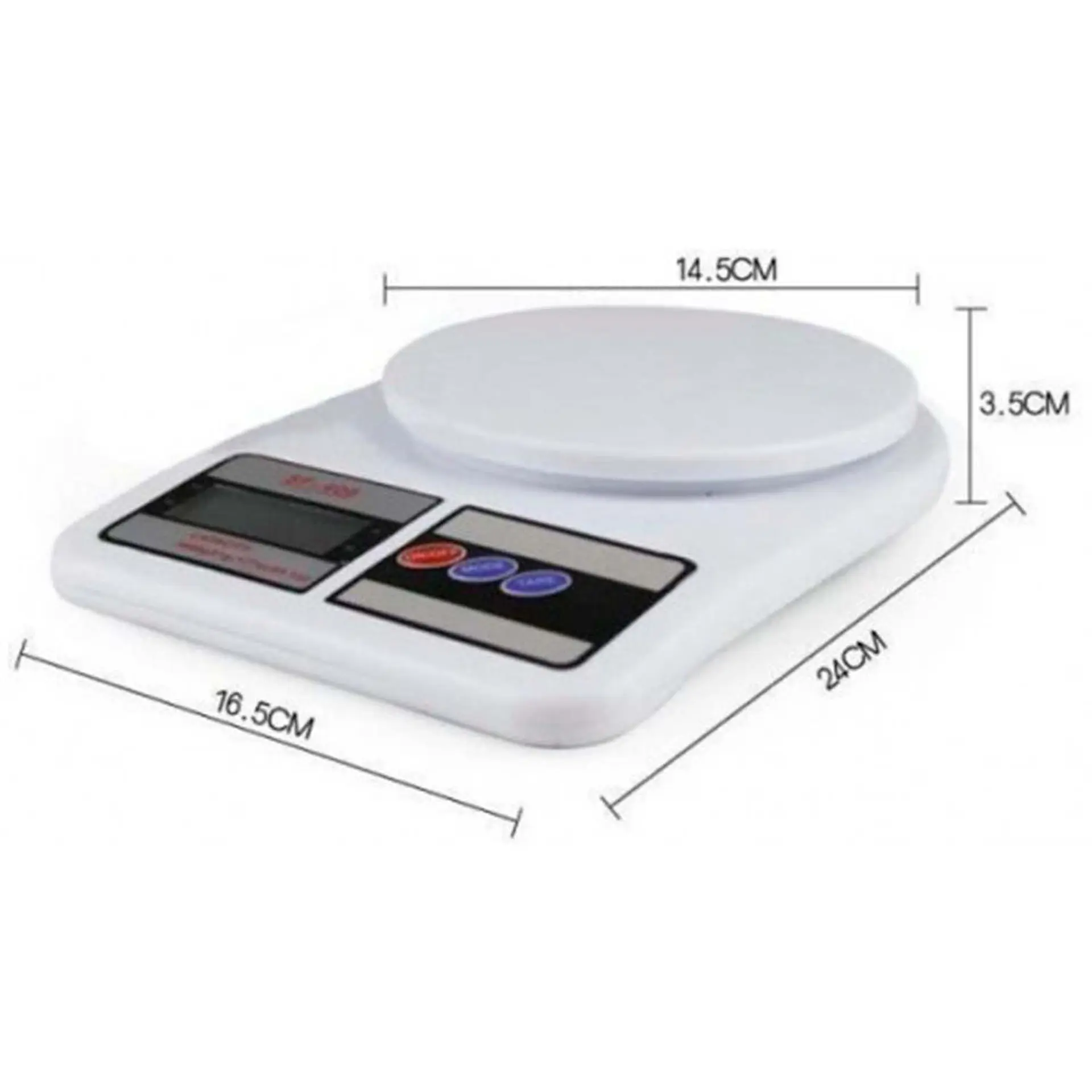 Balanza Pesa de Cocina Digital 7 Kilos Blanca 3