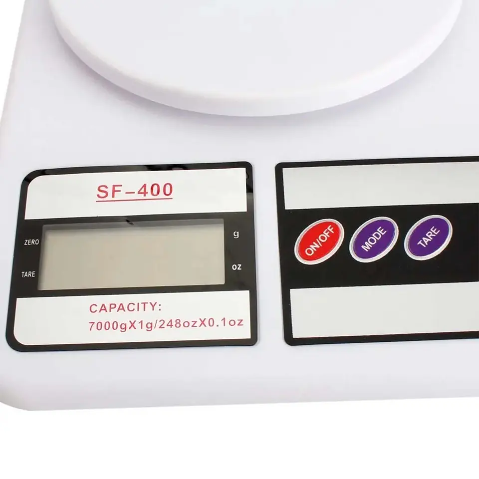 Balanza Pesa de Cocina Digital 7 Kilos Blanca 4