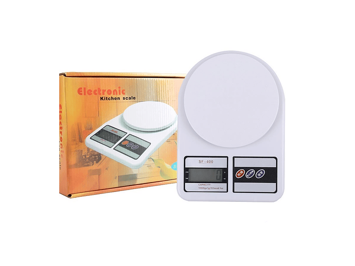 Balanza Pesa de Cocina Digital 7 Kilos Blanca 7