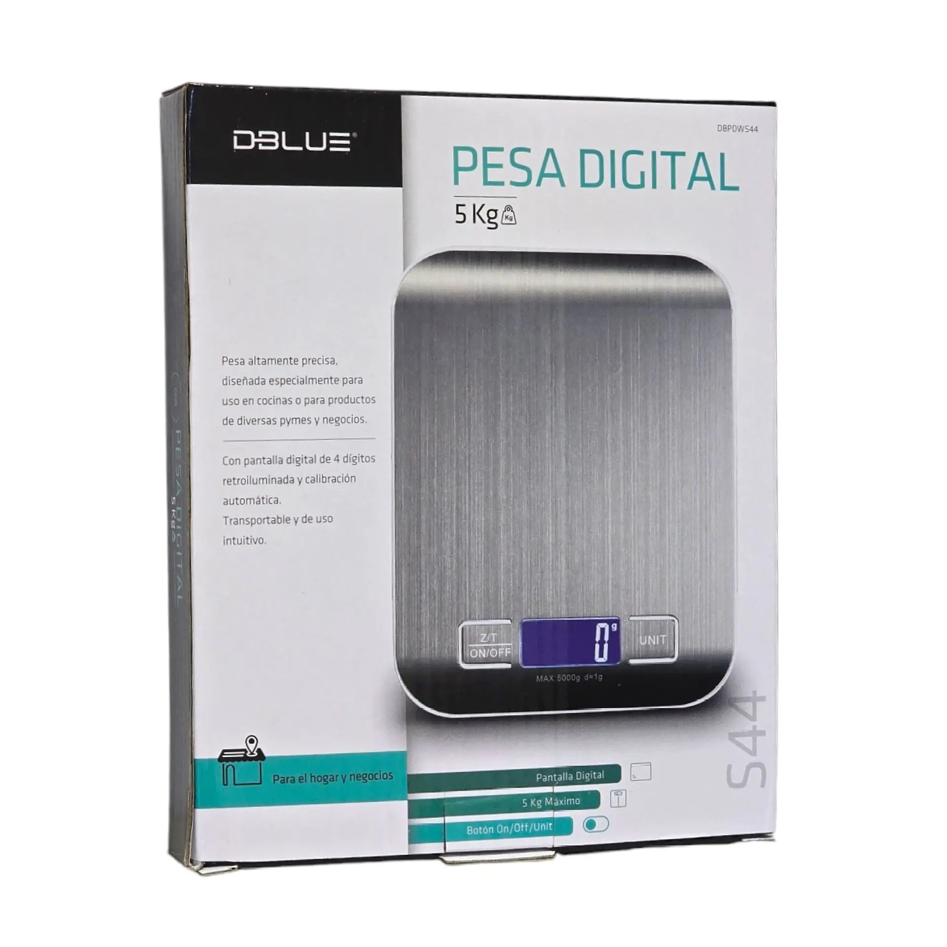 Pesa Balanza Digital Cocina Acero Dblue 5kg DBPDWS44 4