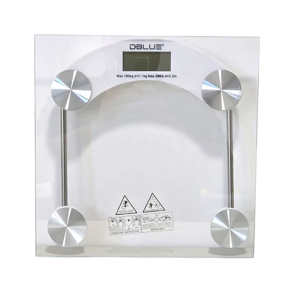 Balanza Digital de Baño Vidrio Templado Dblue Cuadrada 1